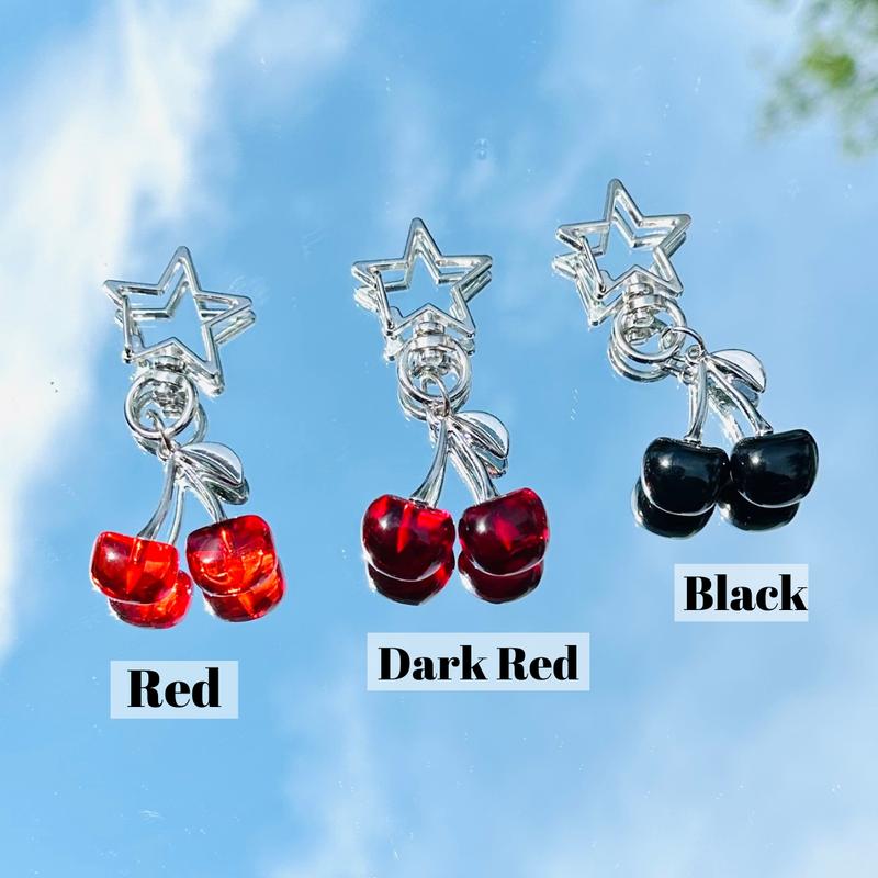Cherry Star Keychain Bag Charm