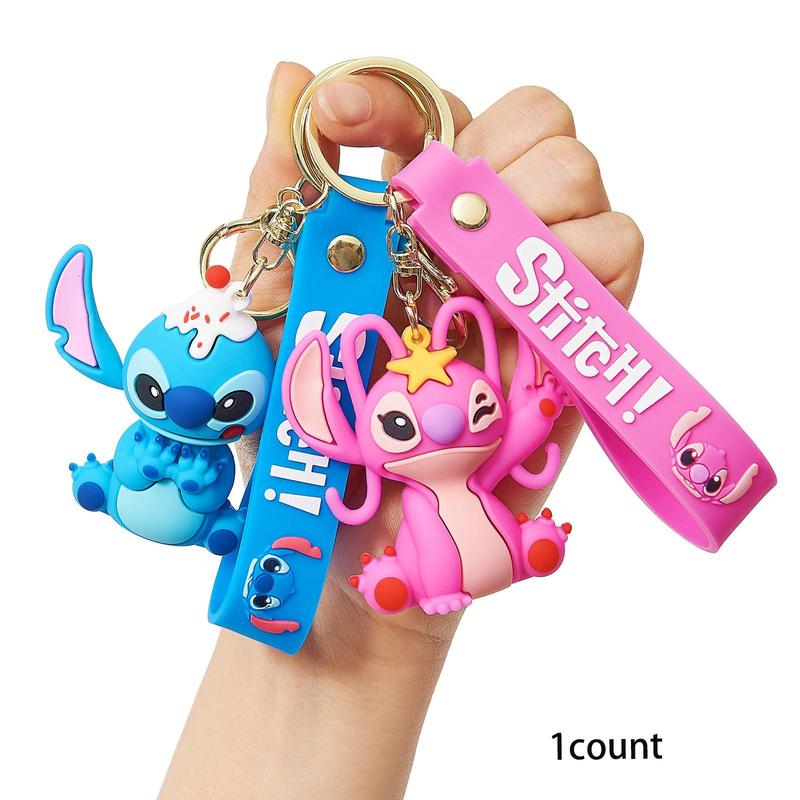 DISNEY Stitch Cute Car Keychain Accessory, Fashionable Couple's Keychain, Bag Charm Accessory