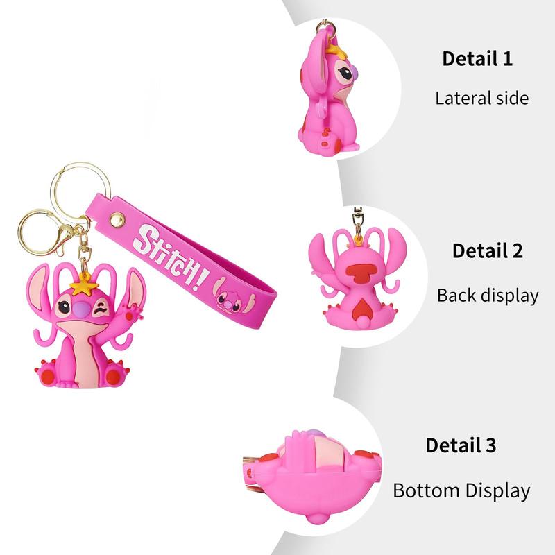 DISNEY Stitch Cute Car Keychain Accessory, Fashionable Couple's Keychain, Bag Charm Accessory